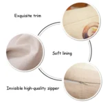 Christmas Linen Red Hug Pillowcase Without Pillow Core - Image 4