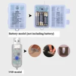 LED Spider Web Lamp with Remote Control Halloween Atmosphere Decoration Props, Power: - Image 4