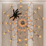 LED Spider Web Lamp with Remote Control Halloween Atmosphere Decoration Props, Power: - Image 7