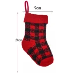 Knitted Christmas Stocking Decoration Pendant Child Acrylic Candy Gift Bag - Image 3