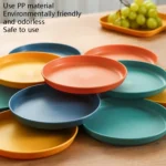 5pcs Home 6 Inch Small Dish Plastic Snack Cake Dish Dining Table Garbage Tray - Image 4