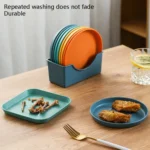 5pcs Home 6 Inch Small Dish Plastic Snack Cake Dish Dining Table Garbage Tray - Image 6