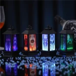 4 PCS Halloween Window Decoration Props Fecoration Small Oil Lamp Wind Lamp Luminous Ornaments - Image 6
