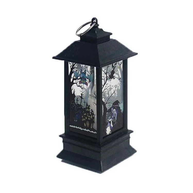 2 PCS Halloween Decoration Props LED Portable Small Wind Lantern