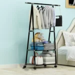 Stainless Steel Detachable Multi-function Floor Triangle Simple Coat Rack - Image 7