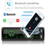 A2818 Car Bluetooth Speakerphone Car MP3 Player Function Touch Double U Disk Colorful Lights Radio, Specification: - Image 6