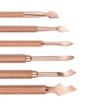 Stainless Steel Rose Gold Double-Headed Steel Push Dead Skin Scissors Nail Set,Style: D501 - Image 5