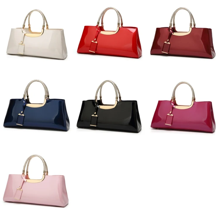 TBD0595471901_B1.webp ZJL-986 Sequined Glue Shoulder Bag Patent Leather Ladies Handbag - Image 2