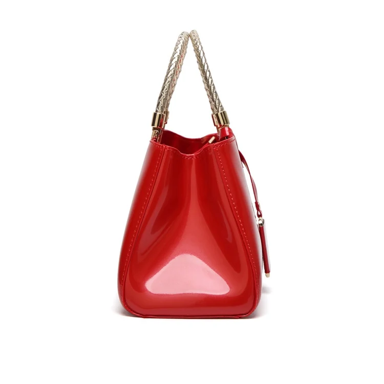 TBD0595471901_B2.webp ZJL-986 Sequined Glue Shoulder Bag Patent Leather Ladies Handbag - Image 3