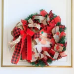 Christmas Decorations Cane Wreath Garland Door Hanger - Image 3