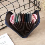 Vertical Ladies Coin Purse Woven Pattern Mini Organ Card Holder Student ID Bag - Image 7