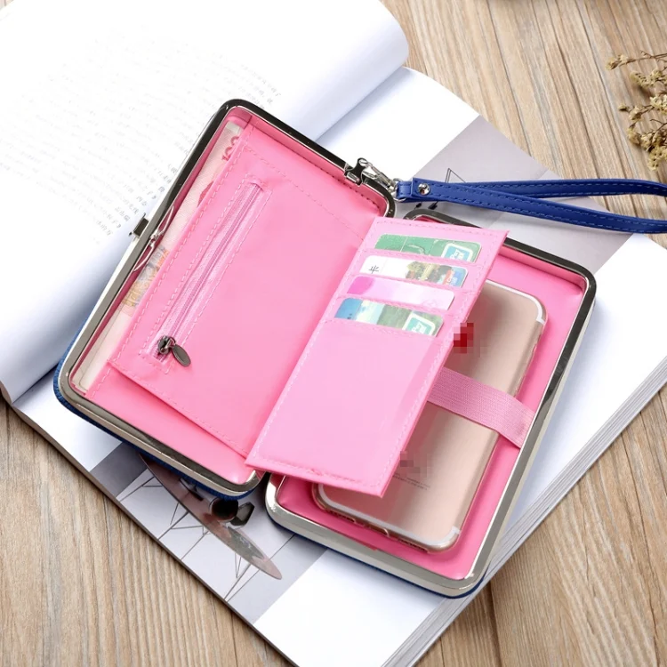 TBD0595700301_B5.webp Multi-Purpose Long Type Bow Mobile Phone Bag Lady Wallet Card Bag - Image 6