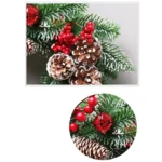 SYWA39 Christmas Decoration Wreath PE White Pine Fruit Christmas Wreath - Image 5