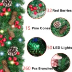 270cm PVC Christmas Decoration Rattan Mall Bar Door Hanging Decoration - Image 3