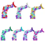 5011 Birthday Party Decoration 12 Inch Mermaid Tail Latex Balloon Set - Image 2