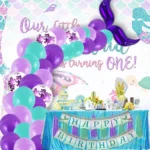 5011 Birthday Party Decoration 12 Inch Mermaid Tail Latex Balloon Set - Image 3