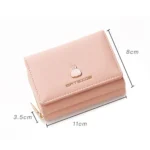 BATSIOE Square Ladies Wallet Tri-Fold Multi-Function Card Holder Zipper Cartoon Coin Purse - Image 3