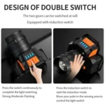 SASQUATCH T50 USB Charging Smart Sensor Head-Mounted Fishing Light Zoom Headlight Outdoor Miners Lamp,Style: - Image 4