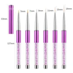 Nail Art Drawing Pen Purple Drill Rod Color Painting Flower Stripe Nail Brush With Pen Cover, Specification: 5mm - Image 3