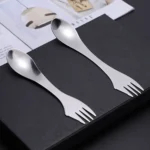 Stainless Steel Western Tableware Creative 3 In 1 Spoon Forked Tableware - Image 2