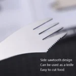 Stainless Steel Western Tableware Creative 3 In 1 Spoon Forked Tableware - Image 4