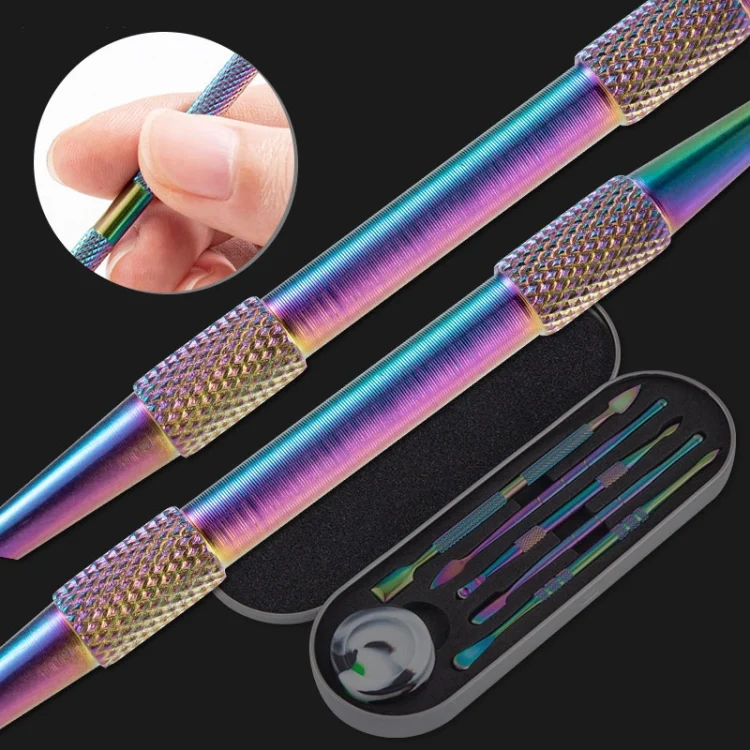 TBD0595715101_3.webp Nail Art Tool Set Smoke Cream Spoon Stainless Steel Steel Push Smoke Oil Spoon - Image 4