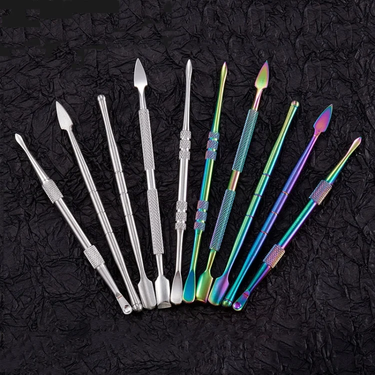 TBD0595715101_5.webp Nail Art Tool Set Smoke Cream Spoon Stainless Steel Steel Push Smoke Oil Spoon - Image 6