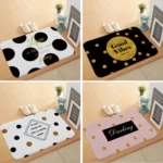 Bathroom Door Absorbent Floor Mat Bedroom Coral Velvet Non-Slip Mat - Image 2