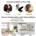 Bathroom Door Absorbent Floor Mat Bedroom Coral Velvet Non-Slip Mat - Image 4