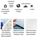 Bathroom Door Absorbent Floor Mat Bedroom Coral Velvet Non-Slip Mat - Image 5