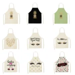 2 PCS Kitchen Linen Heart-Shaped Letters Fashion Sleeveless Apron - Image 5