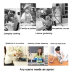 2 PCS Kitchen Linen Heart-Shaped Letters Fashion Sleeveless Apron - Image 3