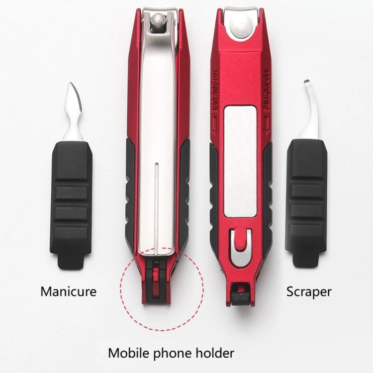 TBD0595721801_B2.webp Anti-splash Nail Clippers Multifunctional Mobile Phone Holder Nail Clippers,Style: - Image 3