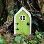 Courtyard Wooden Miniature Fairy Dwarf Door Tree Decoration