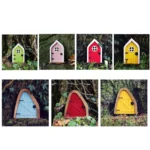 Courtyard Wooden Miniature Fairy Dwarf Door Tree Decoration - Image 2