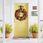 Hydrangea Wreath Door Hanging Artificial Flower Christmas Ornament, Size: 35cm - Image 5