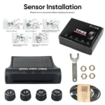 T1 Vehicle-mounted Solar Wireless Tire Pressure Monitoring System General-purpose Vehicle Tire Pressure Thermometer - Image 8