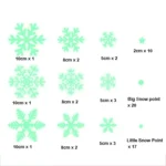 1set Christmas Luminous Fluorescent Snowflake Decoration Sticker,Style: - Image 7