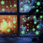 1set Christmas Luminous Fluorescent Snowflake Decoration Sticker,Style: - Image 6