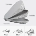 Self-Adhesive Inner Heightening Half Pad Sweat-Absorbent Breathable Shock-Absorbing Heel Casual Sports Insole - Image 4