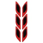 2 Sets Carbon Fiber Warning Sticker Car Anti-Collision Strip Leaf Plate Reflective Sticker Hood Light Eyebrow Anti-Collision Drops Sticker