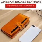 Leather Lady Wallet Multi-Card Slot Retro Oil Wax Leather Wallet Long Type RFID Anti-Theft Brush Clutch - Image 7