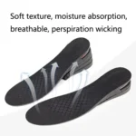 032 Adjust Inner Height Insole Free Size Cutable Insole, Colour: Black 2 Layers (about 4cm) - Image 5