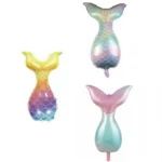 5 PCS Cartoon Mermaid Tail Aluminum Film Balloon Aquarium Decoration Balloon Mall Dress Up Balloon - Image 2