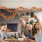 Maple Pumpkin Lantern String Lights Halloween Thanksgiving Garden Party Room Decoration Lights - Image 7