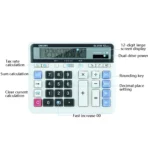 Deli 2135 Computer Keyboard Calculator Big Button Bank Office Finance Accounting Solar Calculator - Image 5