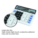 Deli 2135 Computer Keyboard Calculator Big Button Bank Office Finance Accounting Solar Calculator - Image 6