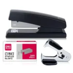 Deli 12 0354 Stapler Set Office Standard Medium-Sized Stapler Staple Remover + Staples