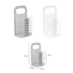 Household Bathroom Wall-Mounted Perforation-Free Folding Dirty Clothes Basket Toy Storage Basket - Image 3