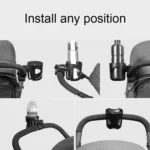 J4035 Stroller Cup Rapid Fixed Stroller Bottle Frame ABS Stroller Water Cup Rack - Image 5